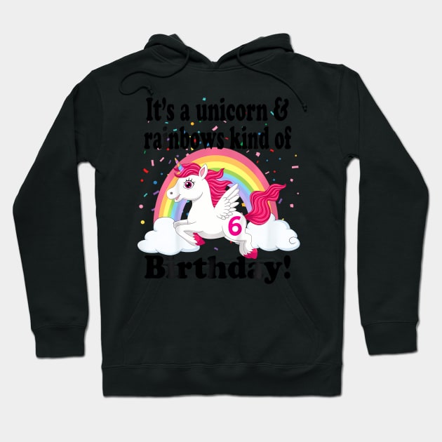 Kids Its A Unicorn Rainbows 6 Year Old Hoodie by Zoe Hill Autism